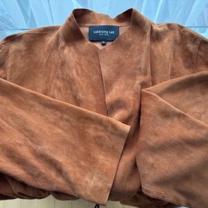 LAFAYETTE 148 Paperfine Suede Jacket Copper Color - L (US 12)